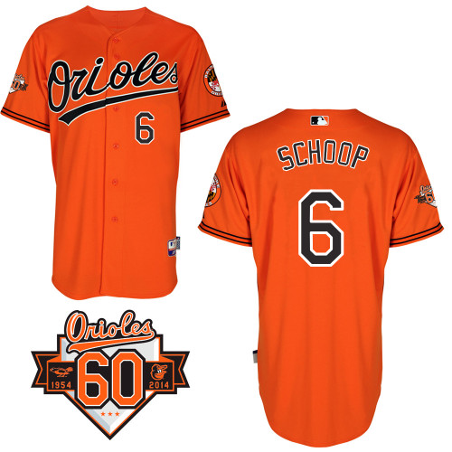 Jonathan Schoop #6 MLB Jersey-Baltimore Orioles Men's Authentic Alternate Orange Cool Base Baseball Jersey